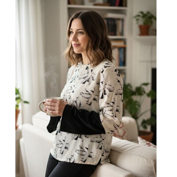 Marni Women's White/Black Tropical Blazer with frayed sleeves Size 44, US 8 - Picture 7 of 7